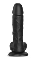 Strap-on-me Sliding Skin Realistic Dildo Black L - 19 cm