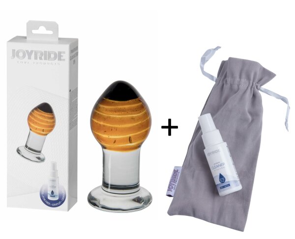 JOYRIDE Premium GlassiX Set 09 transparent, orange 9,5 cm &Oslash; 4,3 cm