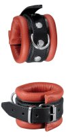 XX-DREAMSTOYS Leder Handfessel rot schwarz