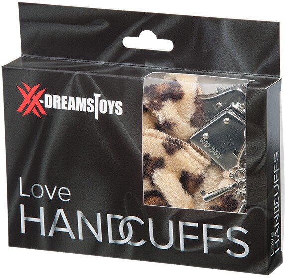XX-DREAMSTOYS Love handcuffs w. plush leopard