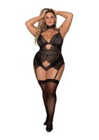 Lace Garter Teddy - 1XL