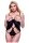 Baci Peekaboo Crisscross Teddy Black S - Queensize