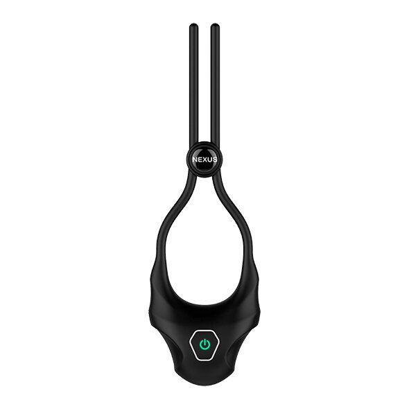 Nexus Forge Vibrating Adjustable Lasso Silicone Cock Ring Black