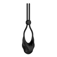 Nexus Forge Vibrating Adjustable Lasso Silicone Cock Ring Black