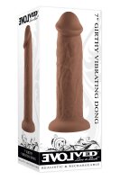 Evolved 7Inch Girthy Vibrating Dong, Dark Flesh 20,3 cm