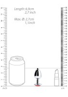 Shots Ouch! Runder Edelstein Anal Plug Silber Rubinrot klein 2,7 cm