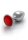 Shots Ouch! Runder Edelstein Anal Plug Silber Rubinrot klein 2,7 cm