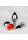 Shots Ouch! Runder Edelstein Anal Plug Silber Rubinrot klein 2,7 cm