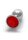 Shots Ouch! Runder Edelstein Anal Plug Silber Rubinrot klein 2,7 cm