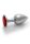 Shots Ouch! Runder Edelstein Anal Plug Silber Rubinrot klein 2,7 cm