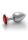 Shots Ouch! Runder Edelstein Anal Plug Silber Rubinrot mittel 3,4 cm