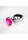 Shots Ouch! Herz Edelstein Anal Plug Silber Rosa mittel 3,4 cm