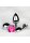 Shots Ouch! Herz Edelstein Anal Plug Silber Rosa mittel 3,4 cm