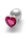 Shots Ouch! Herz Edelstein Anal Plug Silber Rosa mittel 3,4 cm