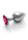 Shots Ouch! Herz Edelstein Anal Plug Silber Rosa mittel 3,4 cm