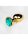 Shots Ouch! Runder Edelstein Analplug Gold Smaragdgr&uuml;n mittel 3,4 cm