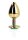 Shots Ouch! Runder Edelstein Analplug Gold Smaragdgr&uuml;n mittel 3,4 cm