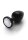 Shots Ouch! Runder Edelstein Anal Plug Schwarz Silber mittel 3,4 cm