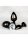 Shots Ouch! Runder Edelstein Anal Plug Schwarz Silber mittel 3,4 cm