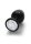 Shots Ouch! Runder Edelstein Anal Plug Schwarz Silber mittel 3,4 cm