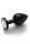 Shots Ouch! Runder Edelstein Anal Plug Schwarz Silber mittel 3,4 cm
