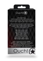 Shots Ouch! Heart Gemstone Anal Plug Black Purple medium 3,4 cm