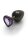 Shots Ouch! Heart Gemstone Anal Plug Black Purple medium 3,4 cm