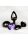 Shots Ouch! Heart Gemstone Anal Plug Black Purple medium 3,4 cm
