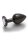 Shots Ouch! Heart Gemstone Anal Plug Black Purple medium 3,4 cm