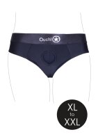 Shots Ouch! Vibrating strap-on thong with buckles at the back XL/XXL