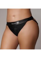 Shots Ouch! Vibrierender offener Strap-on mit Schnallen hinten XL/XXL