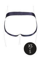 Shots Ouch! Vibrating open strap-on with buckles at the back XS/S