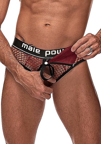 Cock Ring Thong Burgundy S - XL