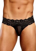 Micro Thong Pinch Back - Black - S/M