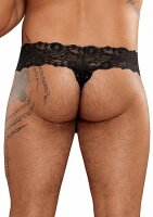 Micro Thong Pinch Back - Black - S/M