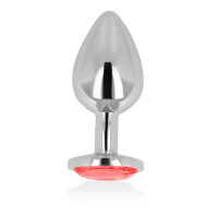 OHMAMA anal plug red crystal 3,3 cm