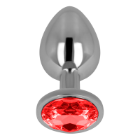OHMAMA anal plug red crystal 3,3 cm