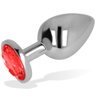OHMAMA anal plug red crystal 3,3 cm