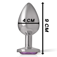 Intense metal butt plug size L Purple