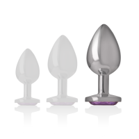 Intense metal butt plug size L Purple