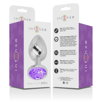 Intense metal butt plug size L Purple