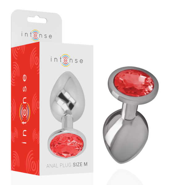 Intense metal butt plug size M Red