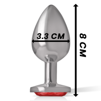 Intense metal butt plug size M Red
