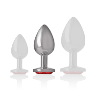 Intense metal butt plug size M Red