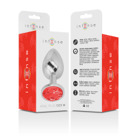 Intense metal butt plug size M Red