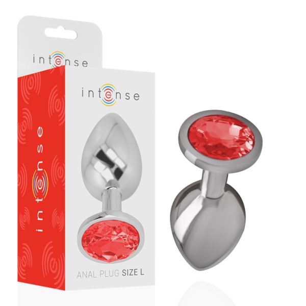 Intense Metall Analplug Gr&ouml;&szlig;e L Rot