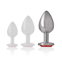 Intense Metall Analplug Gr&ouml;&szlig;e L Rot