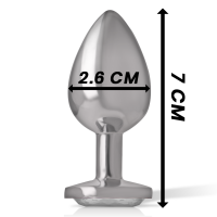 Intense metal butt plug size S Silver