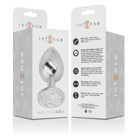 Intense metal butt plug size L Silver
