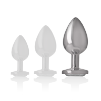Intense metal butt plug size L Silver